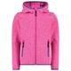 CMP - Girl's Jacket Fix Hood Jacquard Knitted 3H19825 - Fleecejacke Gr 140 rosa