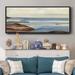 Rosecliff Heights Shoe Days I - Floater Frame Print on Canvas Canvas, Solid Wood in Blue/Brown/White | 24 H x 60 W x 1.5 D in | Wayfair