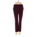 Ann Taylor LOFT Dress Pants - Low Rise Boot Cut Boot Cut: Burgundy Bottoms - Women's Size 4