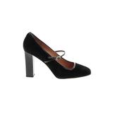 Kate Spade New York Heels: Mary Jane Chunky Heel Cocktail Party Black Print Shoes - Women's Size 9 1/2 - Almond Toe