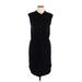 Apt. 9 Casual Dress - Shirtdress High Neck Sleeveless: Black Print Dresses - Women's Size Large