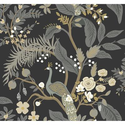Rifle Paper Co.Peacock Black Wallpaper
