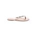 J.Crew Factory Store Flip Flops: Tan Print Shoes - Women's Size 8 - Open Toe