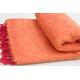 Rust Orange Yak Wool Throw Blankets Soft Warm Oversized Shawl Scarf Wrap Scarves Himalayas Meditation Large Wrap Bedspread Rug Hand-Loomed