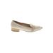 Cole Haan Flats: Slip-on Chunky Heel Casual Ivory Print Shoes - Women's Size 6 1/2 - Almond Toe