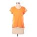 Nike Active T-Shirt: Orange Activewear - Women's Size Small