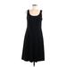 Theory Casual Dress - A-Line Scoop Neck Sleeveless: Black Solid Dresses - Women's Size 8