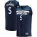 "Men's Fanatics Branded Anthony Edwards Navy Minnesota Timberwolves Fast Break Replica Jersey - Icon Edition"