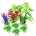 7 Pcs Artificial Plants Fish Tank Accessories Fish Decorations for Tank Large Fish Tank Plant Artificial Aquarium Plants Aquarium Plants Realistic Aquarium Landscaping Combination Plastic