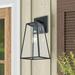 Denise 1-Light Oil Rubbed Bronze Outdoor Wall Lantern Sconce with Clear Tempered Glass Shade - Oil Rubbed Bronze/Metal