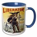Vintage Liberator Cycles and Motorcycles Paris France Advertising Poster 15oz Two-Tone Blue Mug mug-129976-11