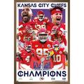 NFL Kansas City Chiefs - Super Bowl LVIII Champions Wall Poster 22.375 x 34 Framed