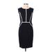 The Limited Casual Dress - Sheath: Black Grid Dresses - Women's Size 2