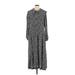 Boden Casual Dress - A-Line High Neck 3/4 sleeves: Gray Dresses - Women's Size 12