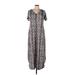 Arolina Casual Dress - Maxi: Gray Snake Print Dresses - Women's Size Large