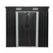 Dcenta 6 x 4 ft Storage Shed with Sliding Doors and Good Ventilation Furniture Tool and Toy Storage Shed Dark Gray