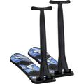 2 Pack Kids Snow Scooter Ski Scooter Snowboard Snow Sled Sledge Folding Sliding Ski Snowboard with Grip Handle