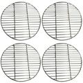 4pcs Round Grill Net Stainless Steel Barbecue Mesh Outdoor Grill Mesh BBQ Grilling Mat Metal Grill Mesh