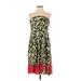 We Love Vera Casual Dress: Green Tropical Dresses - Women's Size 2
