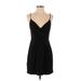 BCBGeneration Casual Dress - Mini V Neck Sleeveless: Black Solid Dresses - Women's Size X-Small