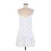 Mi ami Casual Dress - DropWaist Plunge Sleeveless: White Dresses - Women's Size Medium