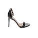 Sam Edelman Heels: Black Print Shoes - Women's Size 9 1/2 - Open Toe