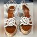American Eagle Outfitters Shoes | American Eagle Outfitters Women's Espadrilles Wedge Sandals | Color: Tan/White | Size: 10