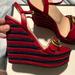 Gucci Shoes | Nib Gucci Wedges 36.5 | Color: Blue/Red | Size: 6.5