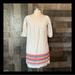 J. Crew Dresses | J.Crew Off The Shoulder Midi Dress Small Peasant Rainbow Linen Party Spring | Color: Pink/White | Size: S