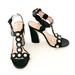 Gucci Shoes | Gucci Willow Pearl Black T-Strap Block Heel Interlocking G Gg Peyton Logo Sandal | Color: Black/White | Size: 39.5eu