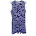 Michael Kors Dresses | Michael Kors Sleeveless Dress. V Neck Blue And Black Contemporary Print. Xl | Color: Black/Blue | Size: Xl