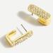 J. Crew Jewelry | J. Crew Flat-Link Pav Hoop Earrings, Nwt | Color: Gold | Size: Os