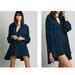 Free People Dresses | Free People Navy Floral Tunic Mini Dress | Color: Black/Blue | Size: M