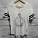 Disney Tops | Disney White Black Alice In Wonderland I'm Late Rabbit Women's Tee Size Medium | Color: Black/White | Size: M