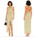 Free People Dresses | Free People Daria Halter Maxi Dress Apple Mint Low Back Wrap Slit Plunge New | Color: Green/Yellow | Size: L