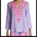 Lilly Pulitzer Tops | Lily Pulitzer Embroidered Beaded Tunic Linen | Color: Pink/Purple | Size: M