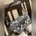 Coach Bags | Coach Signature Logo Gray Black Leather Handbag Purse Canvas Jacquard Hobo | Color: Gray/Silver | Size: Os