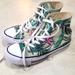 Converse Shoes | Converse High Tops Palm Leaf Print Mens Size 4 Woman's Size 6 | Color: Green | Size: 6
