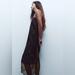 Zara Dresses | Nwt Zara Organza Dress Sweatheart Neckline Large Brown Dress Strapless | Color: Black/Brown | Size: Various