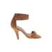 Jeffrey Campbell Sandals: Tan Print Shoes - Women's Size 7 - Open Toe