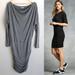 Athleta Dresses | Athleta Solstice Cowl Neck Midi Jersey Dress Gray | Color: Gray/Silver | Size: L