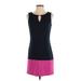 Banana Republic Factory Store Casual Dress - Shift Keyhole Sleeveless: Purple Print Dresses - Women's Size 0 Petite