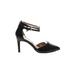 Adrienne Vittadini Heels: Pumps Stilleto Cocktail Party Black Solid Shoes - Women's Size 6 - Pointed Toe