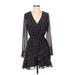 Cupcakes & Cashmere Casual Dress - Wrap: Black Dresses - Women's Size Small