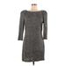 ABS Collection Casual Dress - Sheath: Gray Marled Dresses - Women's Size Large