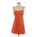 Wild Fable Casual Dress - Mini Scoop Neck Sleeveless: Orange Print Dresses - Women's Size Small
