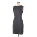 H&M Casual Dress - Sheath: Gray Solid Dresses - Women's Size 6