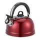 Hemoton 1. 2L Tea Kettle Whistling Kettle Stainless Steel Whistling Spout Anti Hot Handle Tea Pots for Stove Top Red