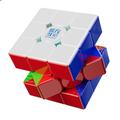 Moyu RS3M V5 2023 Ball Core UV Coated 3x3 Speed Cube with Display Stand, Stickerless RS3M 2023 3 by 3 Budget Cube, (Moyu RS3 M V5 MagLev+Ball-Core Magic Clothes, Robot-Shape Display Box)