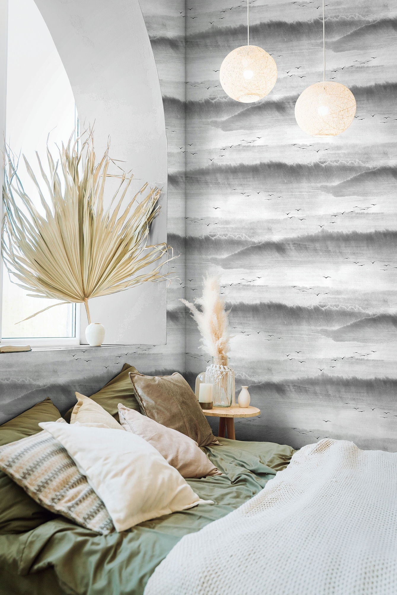 Vliestapete MARBURG "Naturally Yours", grau, B:0,53m L:10,05m, Vlies, Tapeten, moderne Tapete für Wohnzimmer Schlafzimmer Küche